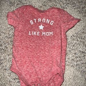 Well Worn Red 'Strong Like Mom' Bodysuit